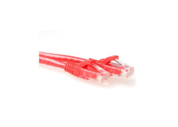 ACT Rode 0,25 meter UTP CAT6A patchkabel snagless met RJ45 connectoren